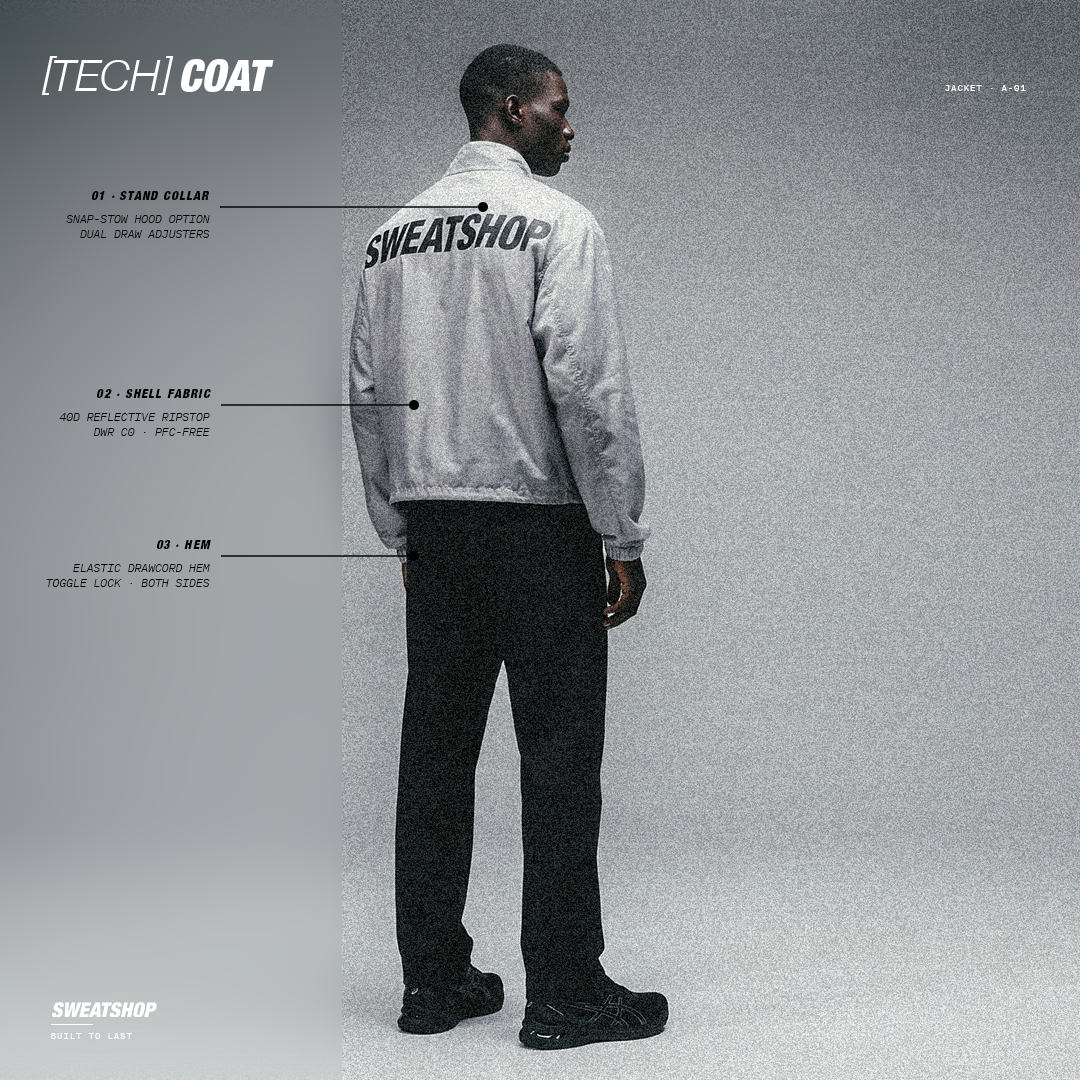 Sweatshop Tech Coat — detail